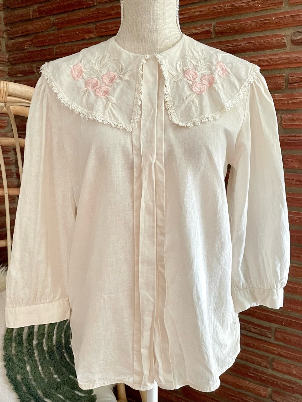 Vintage boho Natural fiber blouse - Picture 8 of 10
